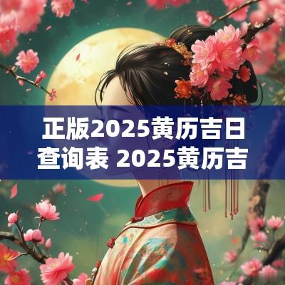 正版2025黄历吉日查询表 2025黄历吉日查询今日