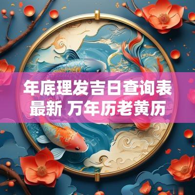 年底理发吉日查询表最新 万年历老黄历看吉日理发