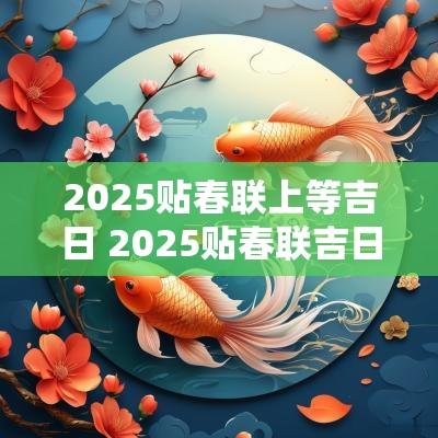 2025贴春联上等吉日 2025贴春联吉日吉时