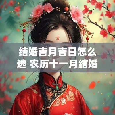 结婚吉月吉日怎么选 农历十一月结婚吉日