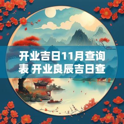 开业吉日11月查询表 开业良辰吉日查询11月