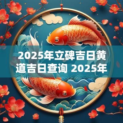 2025年立碑吉日黄道吉日查询 2025年1月11日立碑吉日吗