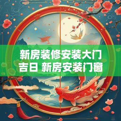 新房装修安装大门吉日 新房安装门窗选吉日