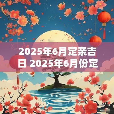 2025年6月定亲吉日 2025年6月份定亲吉日
