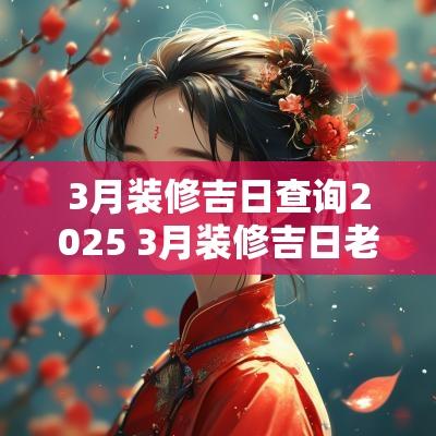 3月装修吉日查询2025 3月装修吉日老黄历