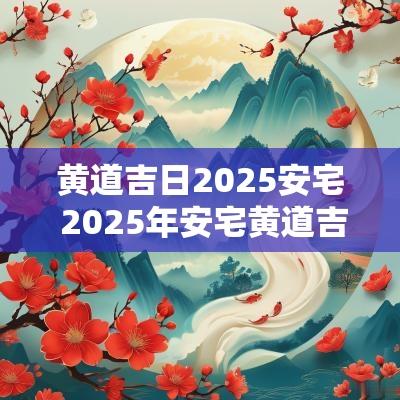 黄道吉日2025安宅 2025年安宅黄道吉日
