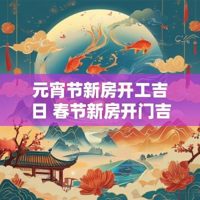 元宵节新房开工吉日 春节新房开门吉日查询大全