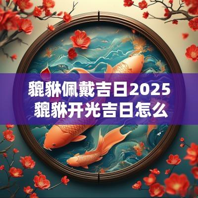 貔貅佩戴吉日2025 貔貅开光吉日怎么选