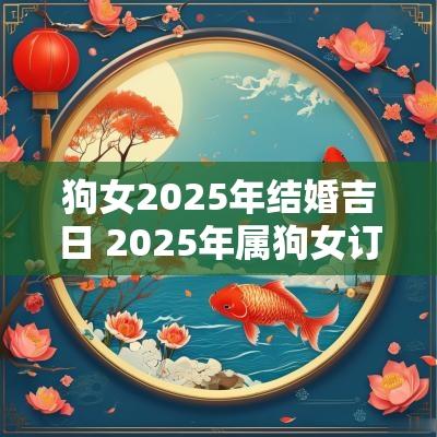 狗女2025年结婚吉日 2025年属狗女订婚吉日