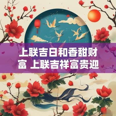 上联吉日和香甜财富 上联吉祥富贵迎好运下联是什么