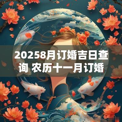 20258月订婚吉日查询 农历十一月订婚有什么吉日