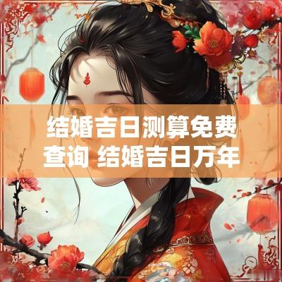 结婚吉日测算免费查询 结婚吉日万年历查询