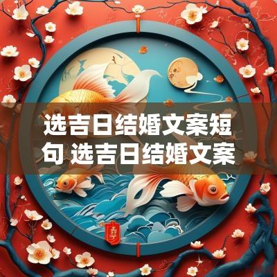 选吉日结婚文案短句 选吉日结婚文案简短