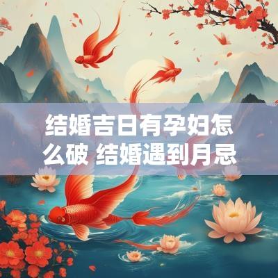 结婚吉日有孕妇怎么破 结婚遇到月忌日怎么破解