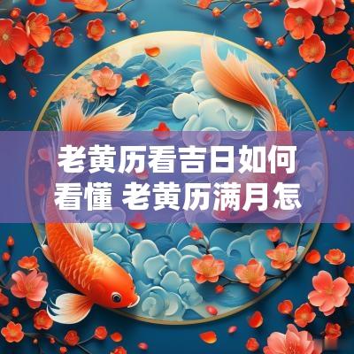 老黄历看吉日如何看懂 老黄历满月怎么选吉日