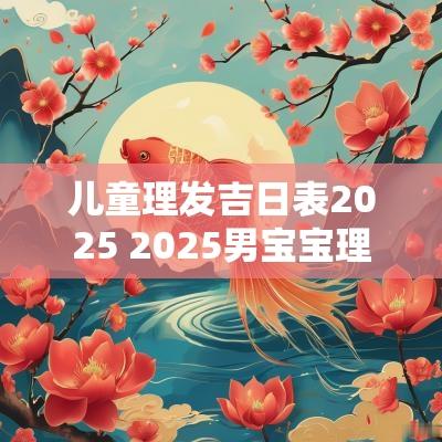 儿童理发吉日表2025 2025男宝宝理发吉日