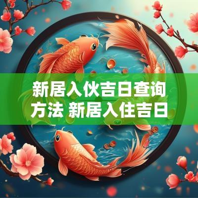 新居入伙吉日查询方法 新居入住吉日吉时表