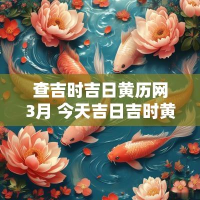 查吉时吉日黄历网3月 今天吉日吉时黄历查询