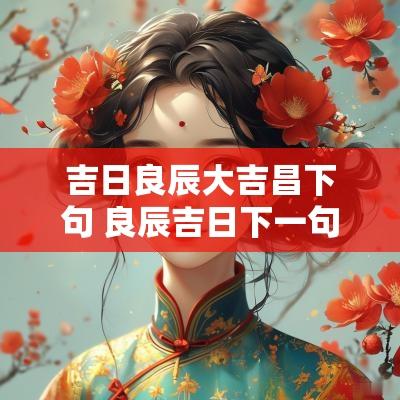 吉日良辰大吉昌下句 良辰吉日下一句 吉日良辰大吉昌下句 良辰吉日下一句