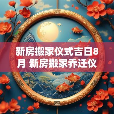新房搬家仪式吉日8月 新房搬家乔迁仪式大全