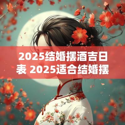 2025结婚摆酒吉日表 2025适合结婚摆酒的日子