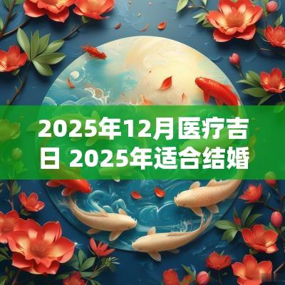 2025年12月医疗吉日 2025年适合结婚的吉日