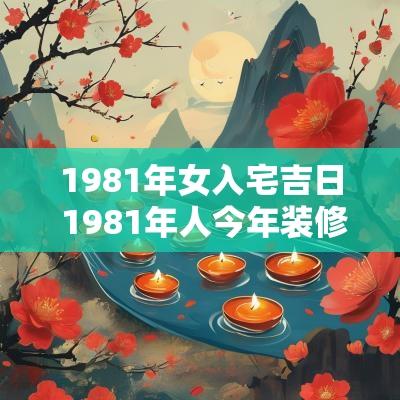 1981年女入宅吉日 1981年人今年装修吉日