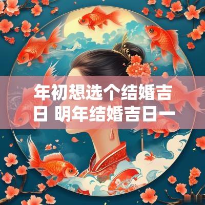 年初想选个结婚吉日 明年结婚吉日一览表