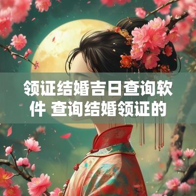 领证结婚吉日查询软件 查询结婚领证的吉日日历软件