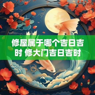 修屋属于哪个吉日吉时 修大门吉日吉时