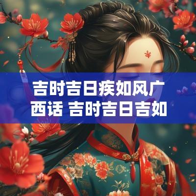 吉时吉日疾如风广西话 吉时吉日吉如风出自哪