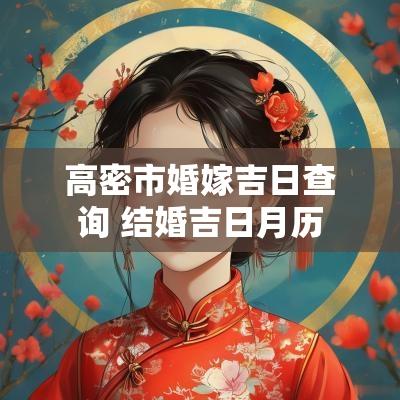 高密市婚嫁吉日查询 结婚吉日月历