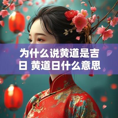 为什么说黄道是吉日 黄道日什么意思