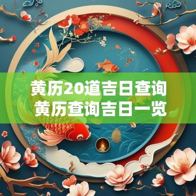 黄历20道吉日查询 黄历查询吉日一览表