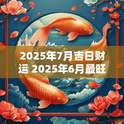 2025年7月吉日财运 2025年6月最旺吉日