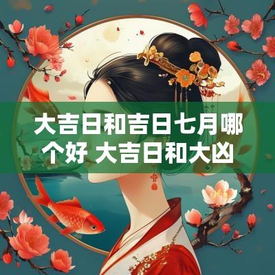 大吉日和吉日七月哪个好 大吉日和大凶日