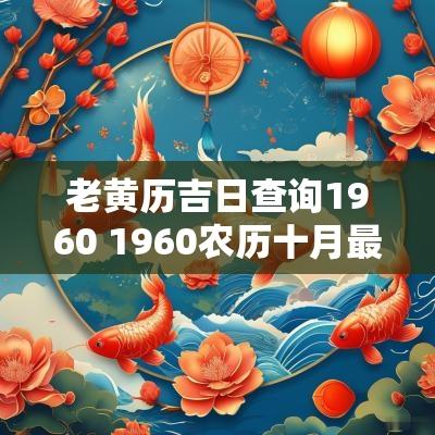 老黄历吉日查询1960 1960农历十月最好吉日