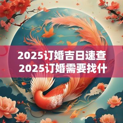 2025订婚吉日速查 2025订婚需要找什么日子