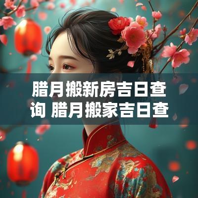 腊月搬新房吉日查询 腊月搬家吉日查询表