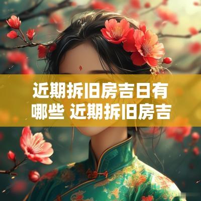 近期拆旧房吉日有哪些 近期拆旧房吉日查询
