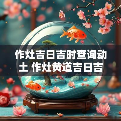 作灶吉日吉时查询动土 作灶黄道吉日吉时