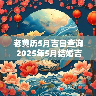 老黄历5月吉日查询 2025年5月结婚吉日老黄历