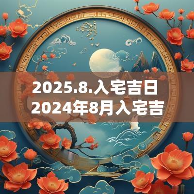 2025.8.入宅吉日 2025年8月入宅吉日查询