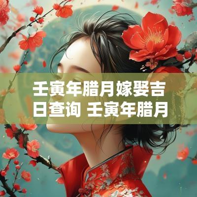 壬寅年腊月嫁娶吉日查询 壬寅年腊月嫁娶吉日