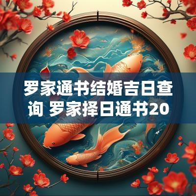 罗家通书结婚吉日查询 罗家择日通书2025