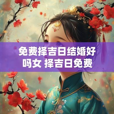 免费择吉日结婚好吗女 择吉日免费