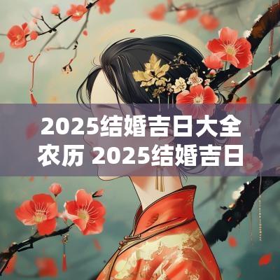 2025结婚吉日大全农历 2025结婚吉日一览表正月