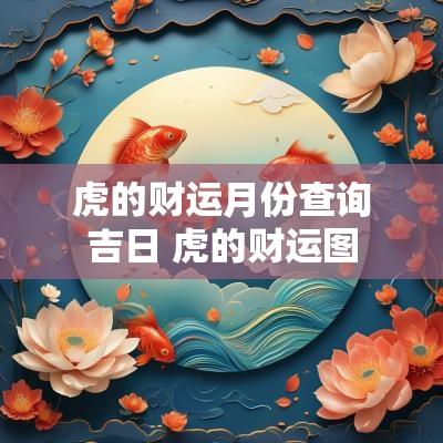 虎的财运月份查询吉日 虎的财运图