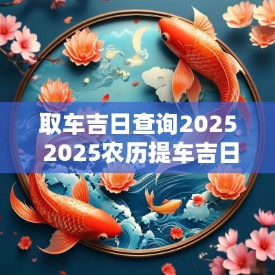 取车吉日查询2025 2025农历提车吉日查询