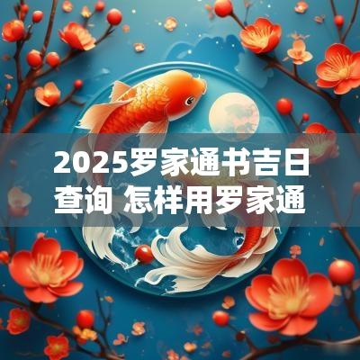 2025罗家通书吉日查询 怎样用罗家通书选择吉日